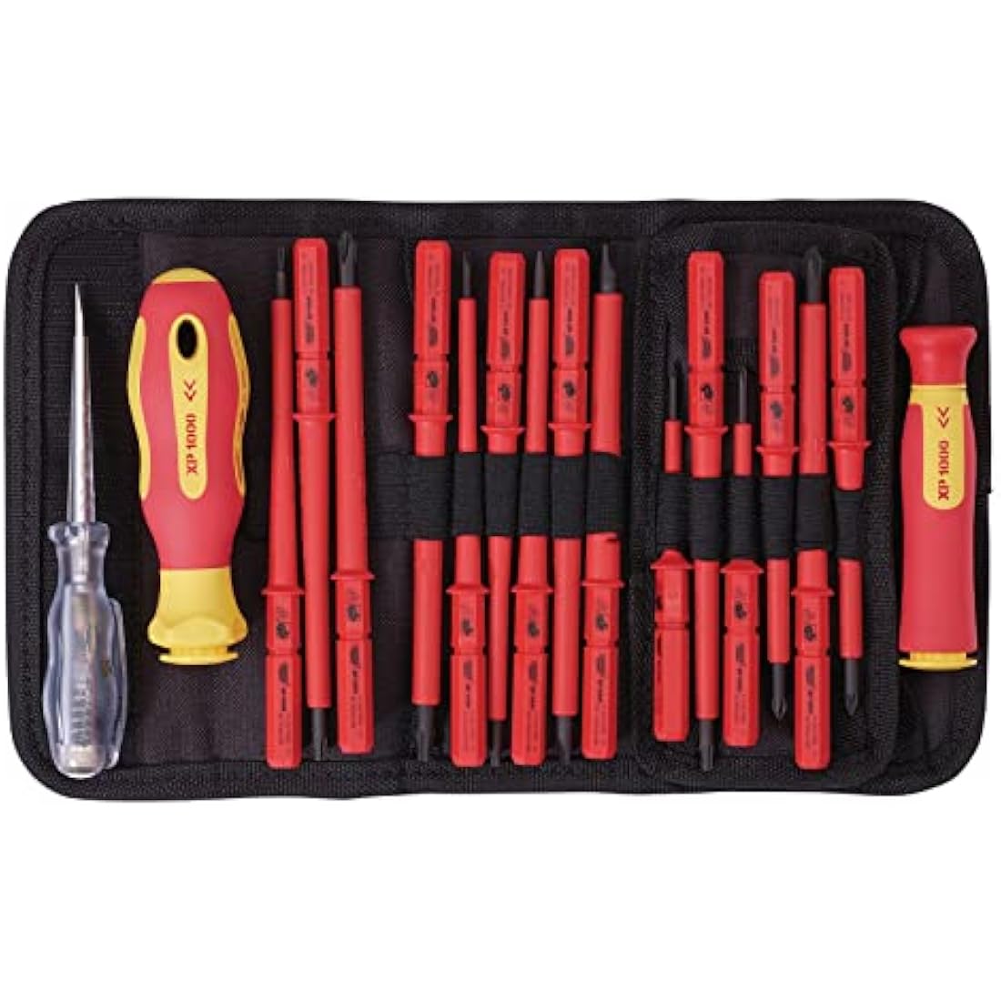 Draper XP1000 18 Piece Precision Screwdriver Set | VDE Dual Insulated Interchangeable Blade | Electrical Tool Driver Set | Hand Tools Set | 05776