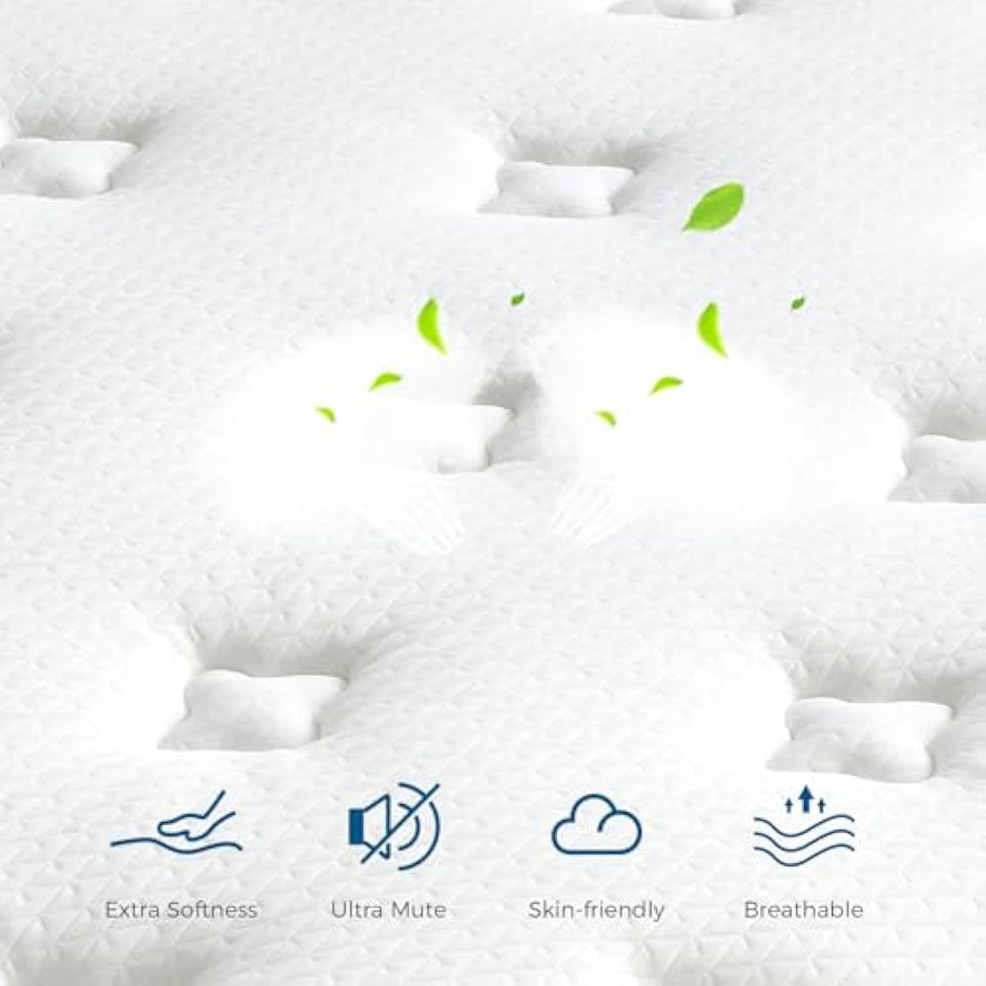 Inofia Single Mattress Memory Foam 3FT, 11 Inch Hybrid Sprung Mattress with Fire Resistant, Responsive Zoned Support & Motion Isolated,100 Night Home Trial, Luxe Collection