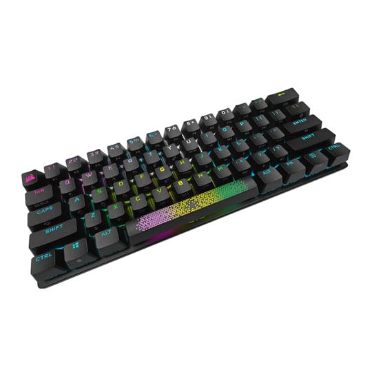 CORSAIR K70 PRO MINI WIRELESS RGB 60% Mechanical Gaming Keyboard – Swappable CHERRY MX RED Switches – PBT Double-Shot Keycaps – iCUE Compatible – PC, Mac, PS5, PS4, Xbox – QWERTY UK – Black