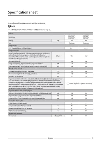 Samsung Series 6 DV90T6240LH/S1 with OptimalDry™, Freestanding Heat Pump Tumble Dryer, 9 kg, White, A+++ Rated