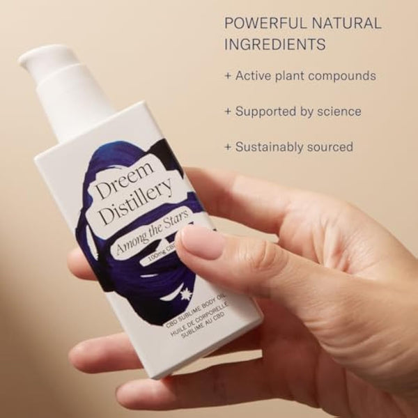 Dreem Distillery Among The Stars - Sublime CBD Massage and Body Oil for Anxiety - Supports Deep Sleep - Plant Based (100ml)