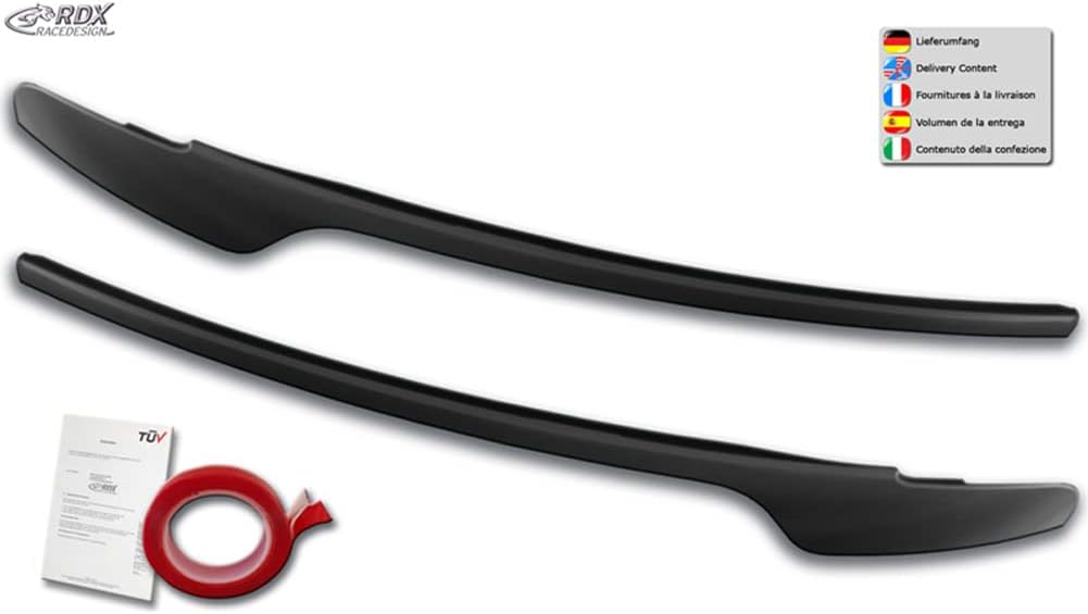 RDX Racedesign Head light spoilers compatible with Audi A4 (B8) Sedan/Avant Facelift 2011-2015 (ABS)