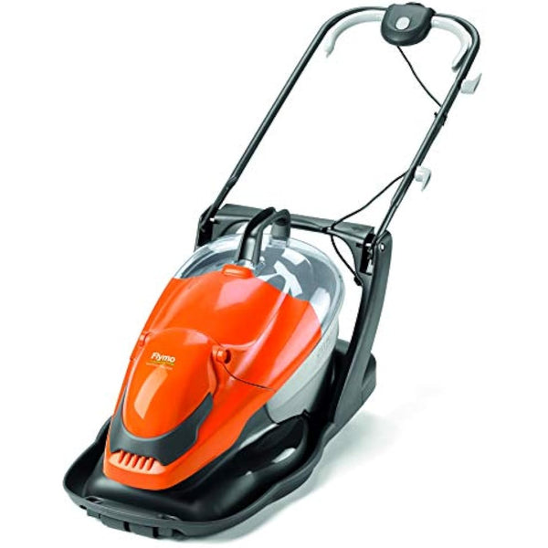 Flymo EasiGlide Plus 360V Hover Collect Lawn Mower - 2000W Motor, 36cm Cutting Width, 26 Litre Grass Box, Folds Flat, 10m Cable Length, Orange and Grey