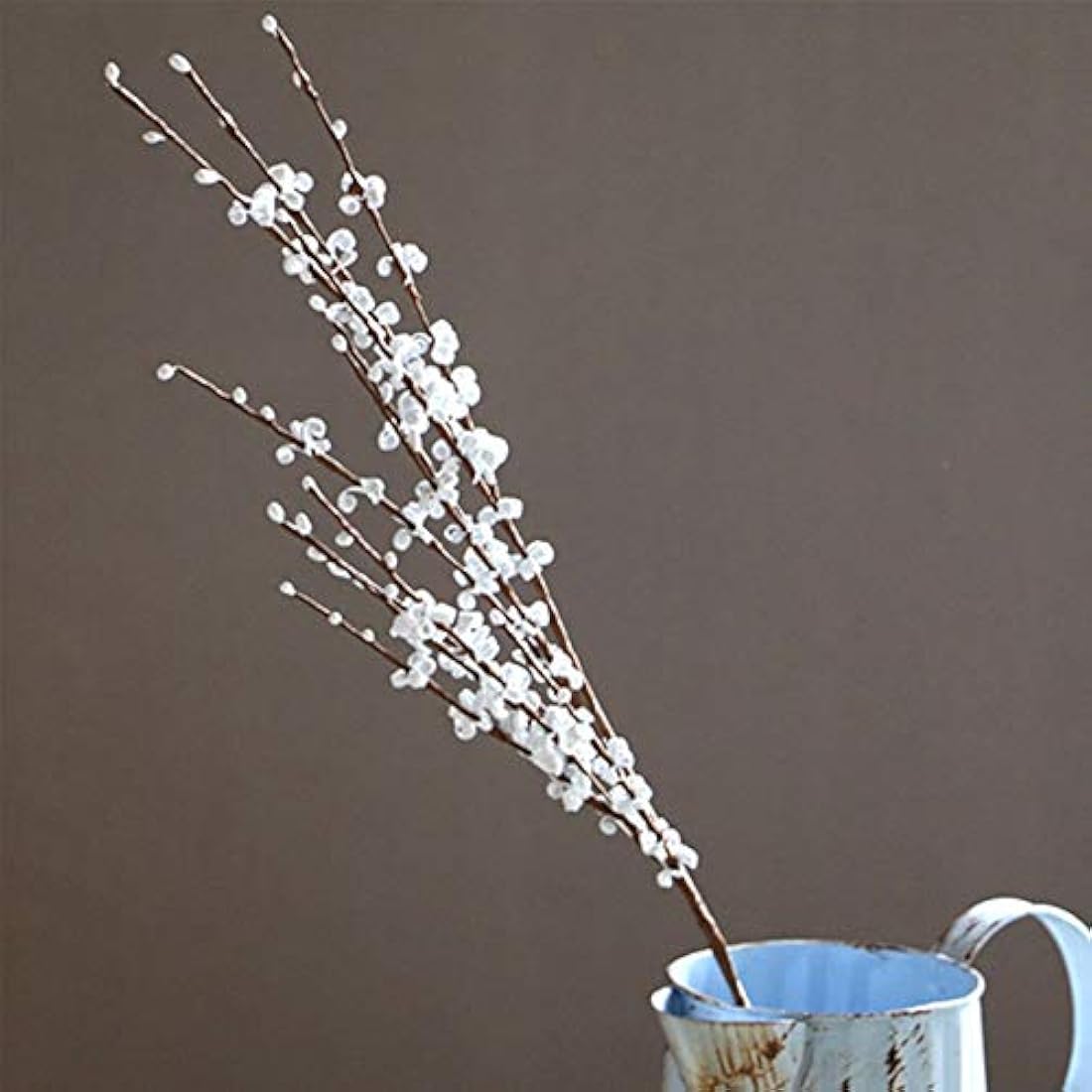 6Pcs 29.5'' Long Stem Artificial Jasmine Flowers Tall Fake Flower Bouquet Faux Jasmine Plants for Hotel Home Office Kitchen Bedroom Wedding Party DIY Decor（White）