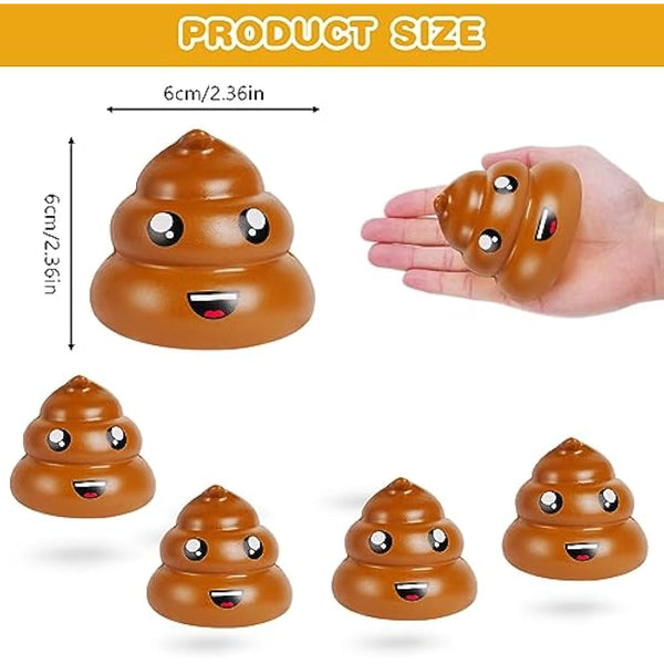 Ainiv Fake Poop Squeeze Stress Balls, 4pcs Stress Relief Ball, Sensory Stress Ball for Kids and Adults, Hand Exercise Stress Relief Balls, Squeeze Toys for Anxiety, Fidget, Tension, Manage Anger