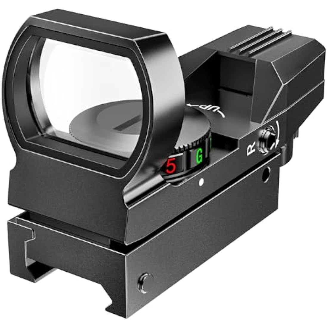 Feyachi Red Dot Sight Reflex Sight Green & Red Adjustable Reticle (4 Styles) Riflescope with 20mm/22mm Weaver/Picatinny Rail Mount and Cover for Hunting Crossbow