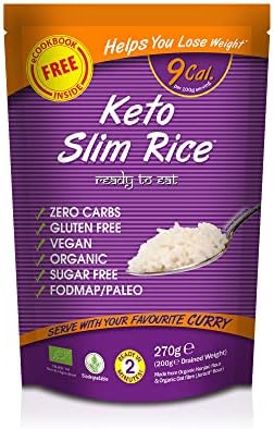 Eat Water Keto Slim Rice (Pack of 15 x 270g) Instant Organic Konjac Rice, Zero Carb, Low Calorie, Gluten, Fat & Sugar Free, Ready to Eat, Vegan High Fibre Food for Paleo Diet Friendly