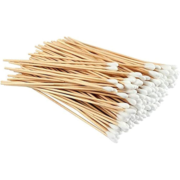 300 PCS Cotton Swabs Biodegradable Long Wood Handle Cotton Buds for Cleaning Polishing Jewelry Arts and Crafts Applying Paint Glue Epoxy Lubrication