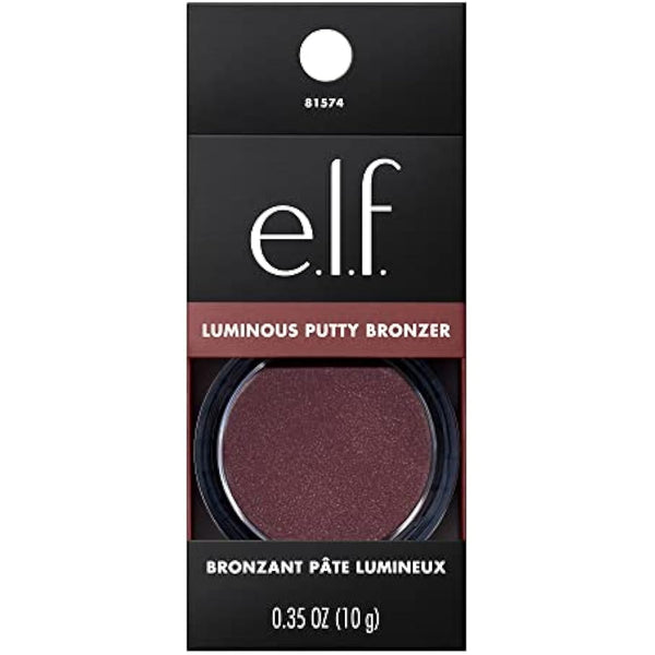 e.l.f. Luminous Putty Bronzer, Lightweight Putty-to-Powder Bronzer For A Radiant, Glowing Finish, Highly Pigmented, Vegan & Cruelty-Free, Frequent Flyer