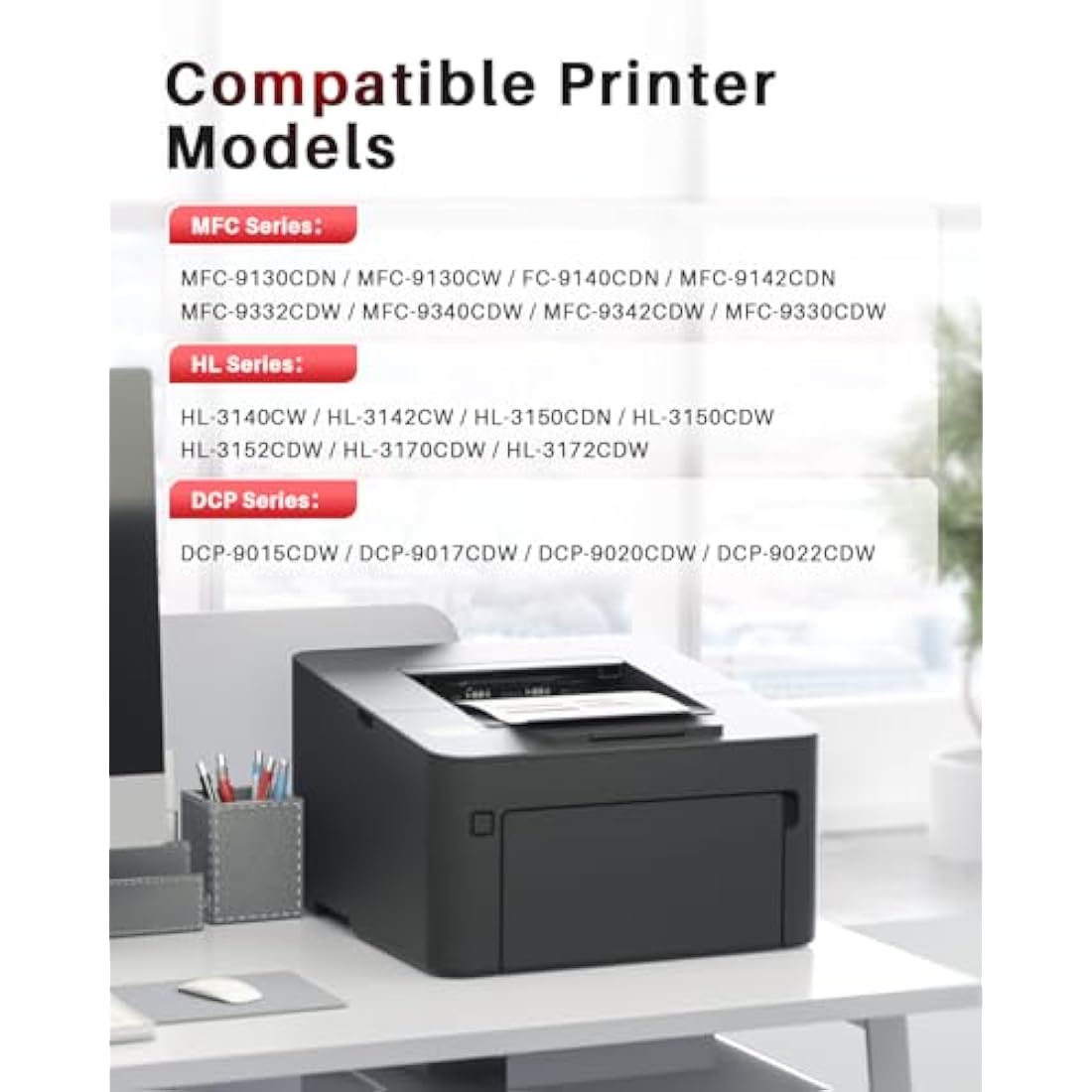 Halloya TN241 TN245 Toner Cartridges Replacement for Brother 9015CDW 9020CDW 9022CDW 3142CW 3140CW 3150CDW 3150CDN 3170CDW 9140CDN 9130CDN 9330CDW (4-Pack)