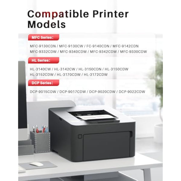 Halloya TN241 TN245 Toner Cartridges Replacement for Brother 9015CDW 9020CDW 9022CDW 3142CW 3140CW 3150CDW 3150CDN 3170CDW 9140CDN 9130CDN 9330CDW (4-Pack)