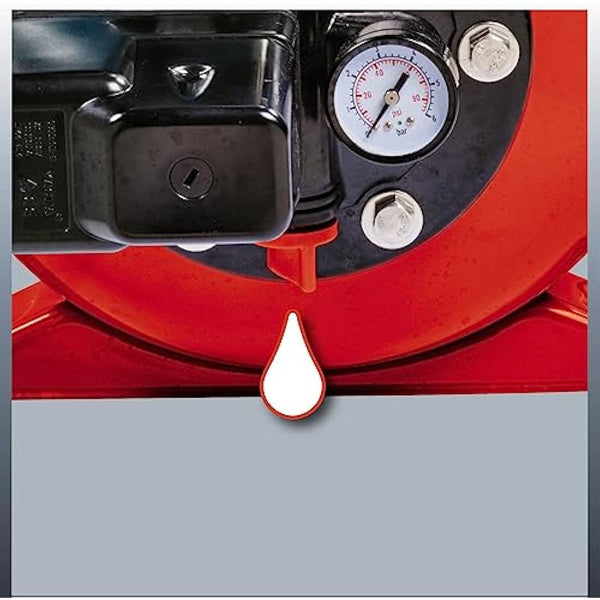Einhell Hauswasserwerk GC-WW 1046 N (1050 W, 4600 L/h max. flow rate, max. delivery pressure 4.8 bar, pressure switch, pressure gauge, 20 L tank), stainless steel