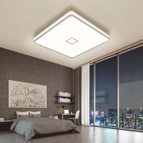 Airand Bathroom Lamp 24W LED Ceiling Light Bathroom LED Ceiling Lamp IP44 Waterproof 32.5CM,Ceiling Lamp for Living Room Bedroom Children's Room