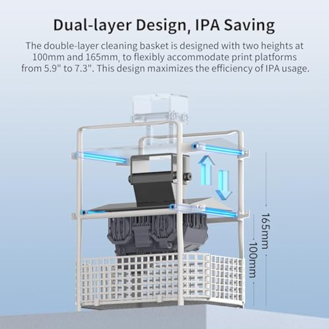 ANYCUBIC Wash and Cure 3 Station, 2 in 1 Wash & Cure Machine for ANYCUBIC Photon Mono Mars LCD/SLA/DLP Resin 3D Printing Models with Dual Cleaning Modes and Uniform Curing, Washing Size 165x100x180mm³