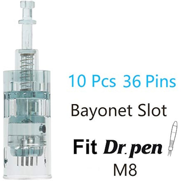 Dr. Pen Ultima M8 Microneedling Pen Original Replacement Cartridges 36 Pins, Compatible with Dr. Pen M7S and Angel Kiss M8 PRO Derma Pen, for Face Body Skin, 10 pcs/pack