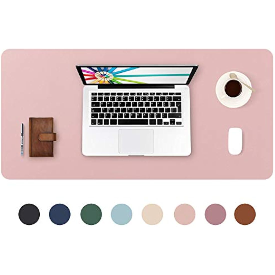 Desk Pad Large 31.5" X 15.7" DOBAOJIA Extended Mouse Mat Large Mouse Pad XL Desk Blotter Writing Pad for Laptop/Office/Home, PU Leather Side Waterproof +Suede Side Non-Slip (Pink)