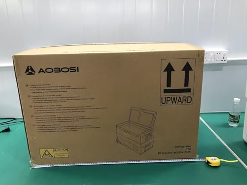 AAOBOSI Compressor Camping Fridge 95L, Car Fridge Dual Zone with 12/24V DC and 100-240V AC, -20°C to 20°C Portable Freezer for Car, Campervan, Lorry, Truck, Boat