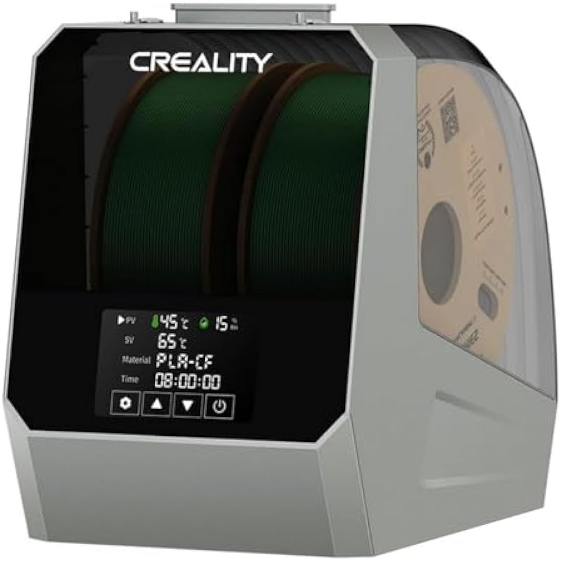 Creality Filament Space Dry Box Plus for 2 Pack Filament, Dust-Proof and Moisture-Proof, Storage Box Keeping Filaments Dry During 3D Printing, Filament Spool Holder Dryer