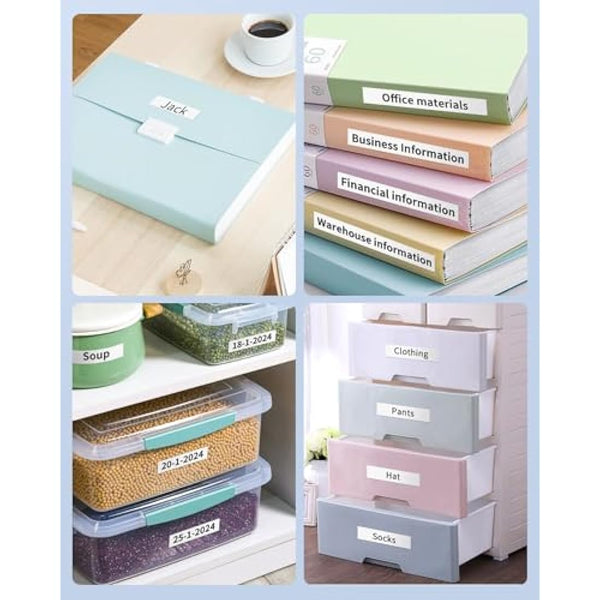 5X Upwinning TZe-231 TZe231 White PT-H110 Label Printer Tape 12mm Compatible with Brother P-Touch Label Tape 12mm 0.47, Tze 12 mm Black on White for Brother PTouch P300BT H200 H105 H101C 1000 1010