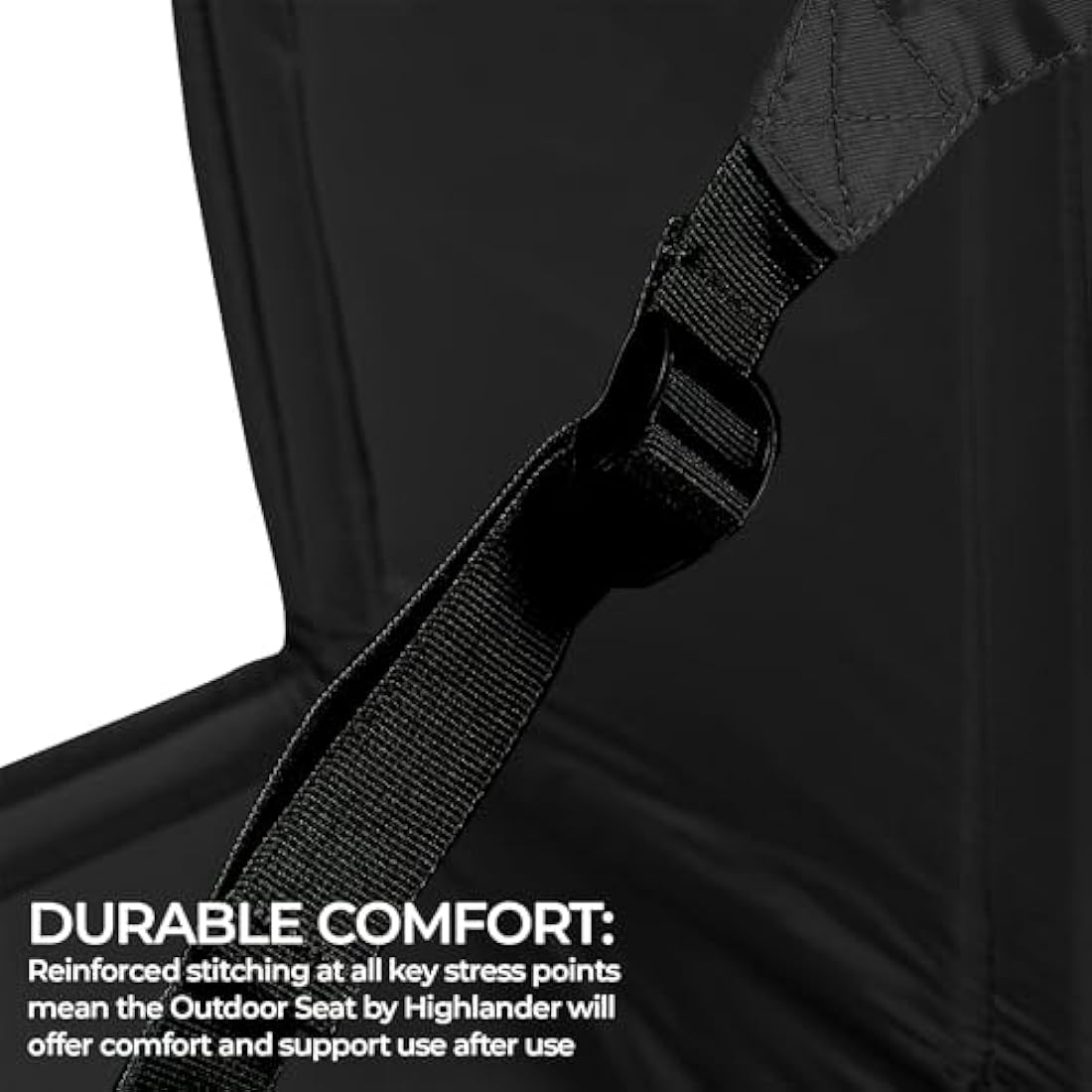 Highlander Outdoor Sit Mat - Portable Seat - Lightweight with Back Support and Pocket - Perfect as a Picnic Chair, Stadium Seat, Beach Chair, or Festival Chair