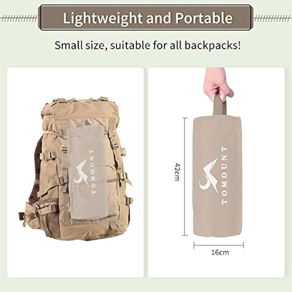 FreiZelt Camping Cot Folding Bed Lightweight Aluminum Poles Compact Portable Camp Bed Easy to Build Resilient Camping Bed for Tents - Khaki