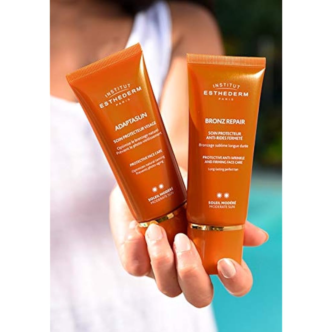 Institut Esthederm Bronz Repair Anti Wrinkle Sun Cream, Moderate Sun Protection for Face 50ml