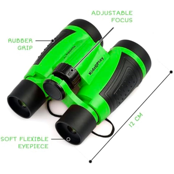 Adventure Kidz - Outdoor Exploration Kit, Children’s Toy Binoculars, Flashlight, Compass, Fox Whistle, Magnifying Glass, Backpack. Great Kids Gift Set for Camping, Hiking, Educational, Pretend Play.