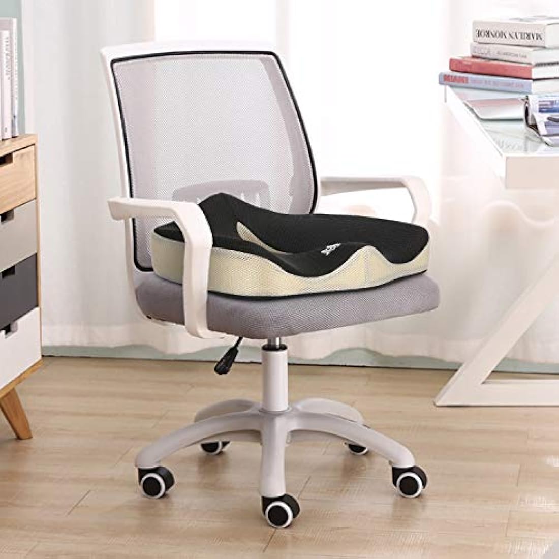 Feagar Gel Seat Cushion for Back Pain-Orthopedic Non-Slip Memory Foam Coccyx Cushion for Tailbone Relief Sciatica Hemorrhoid, Office Chair Cushions Wheelchair, Recliner, Car Seats