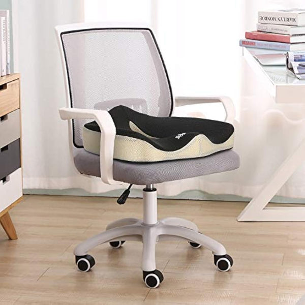 Feagar Gel Seat Cushion for Back Pain-Orthopedic Non-Slip Memory Foam Coccyx Cushion for Tailbone Relief Sciatica Hemorrhoid, Office Chair Cushions Wheelchair, Recliner, Car Seats