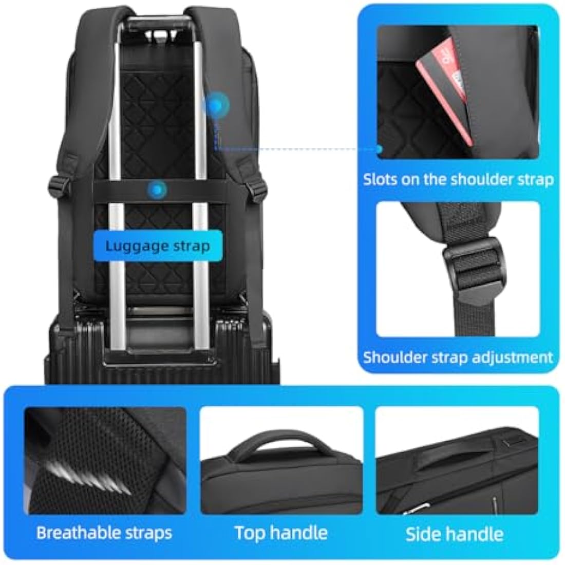 MARK RYDEN 3 in 1 Laptop Backpack for Men, 15.6 Inch Business Handbag, Briefcase, Lightweight Sling Bag With USB Port