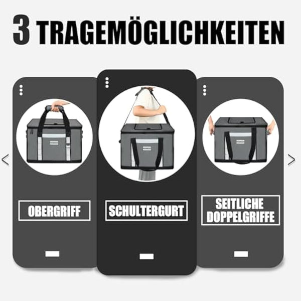 INSMEER 48L Large Cool Bag with Easy Top Access Opening, 65 Cans Foldable Cooler Bag, XXL Waterproof Cool Bag, Insulated Bag for Camping, Picnic, Beach, Hiking, Family Outdoor Activities, Festival