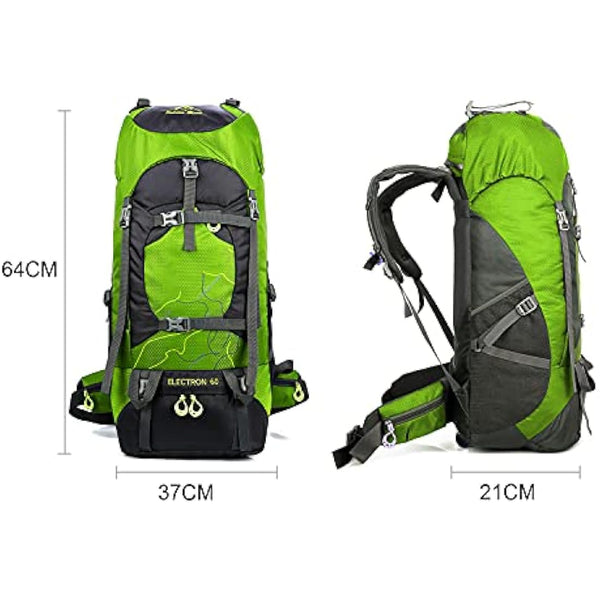 Freiesoldaten Camping Backpack 60L Large Rucksack Waterproof Breathable Mountaineering Hiking Backpack for Men Women