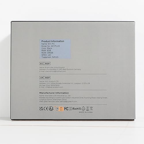 NiPoGi Mini PC Windows 11 Pro, Ιntel Alder Lake Ν95 (Βeats N5095/N5105, Up to 3.4GHz), Mini Computer 8GB RAM 256GB M.2 SSD, Mini Desktop Pc support 2.5" SSD, Dual WiFi/BT, 4K Double Display