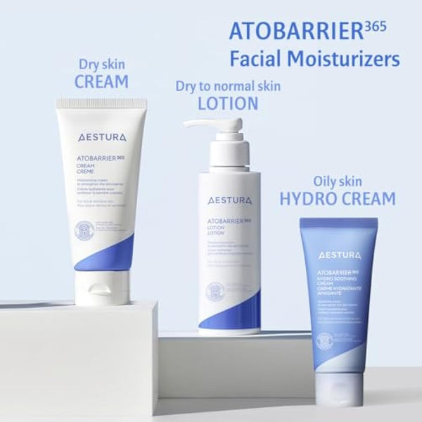 AESTURA ATOBARRIER365 CREAM with Ceramide, Korean Skincare, 120-Hour Hydrating Visible Capsule Moisturizer, Patented Lipid Complex, Facial Cream for Dry & Sensitive Skin, Dermatologist Tested, 80mL