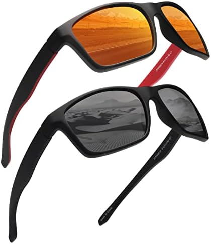 Jim Halo Polarized Sunglasses for Men Women Wrap Around Sport Sun Glasses for Cycling Fishing Driving