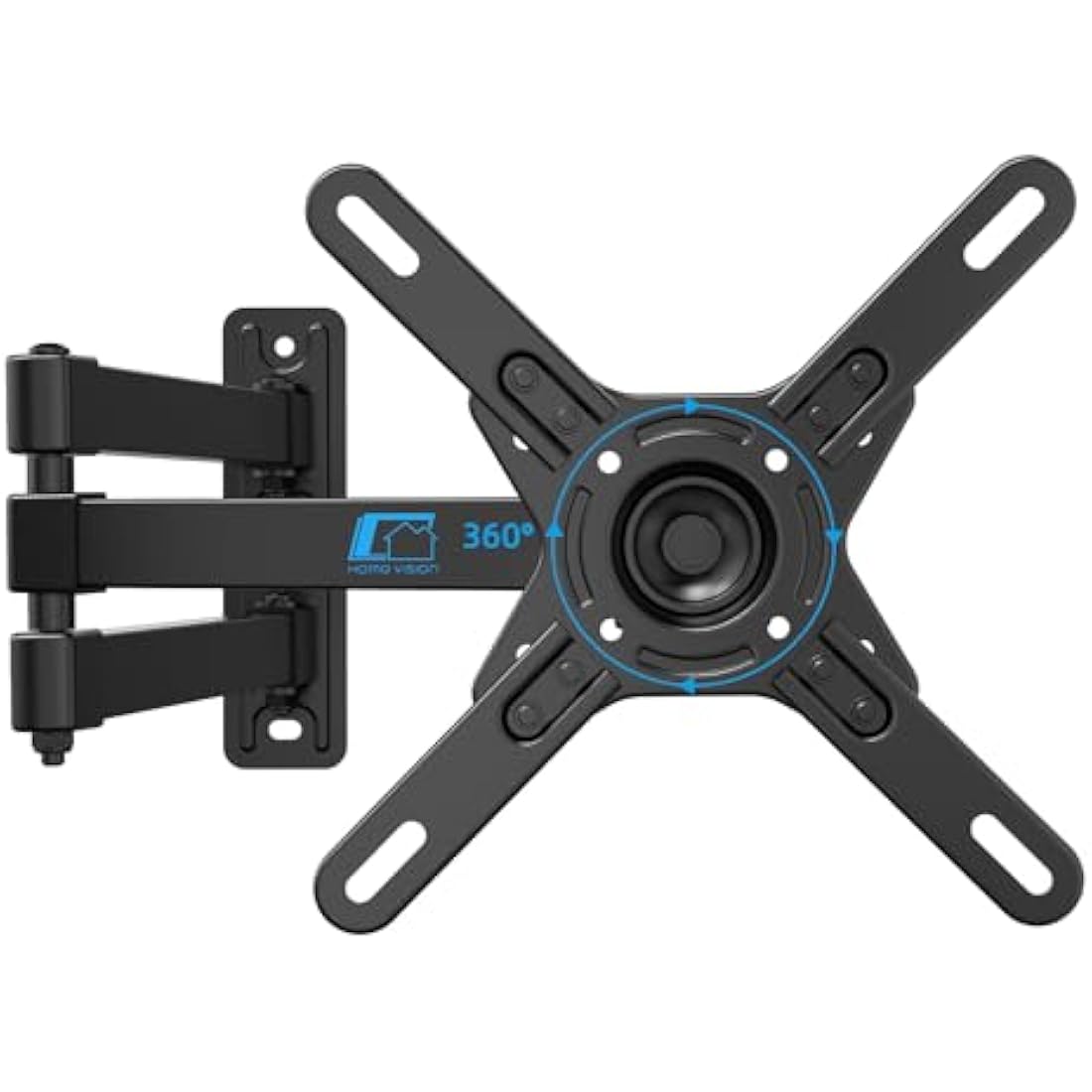 HOME VISION Long Reach TV Wall Bracket for 17-42 Inch Flat/Curved Screen TVs, 360° Rotation 180° Swivel 21.9"/55.6cm Extendable, 33Lbs/15kg Capacity, Max VESA 200x200mm, Monitor Wall Mount