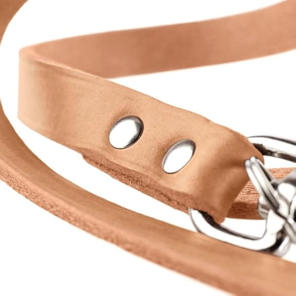 HUNTER Training leash, 20/200 Soft genuine cow leather, cognac