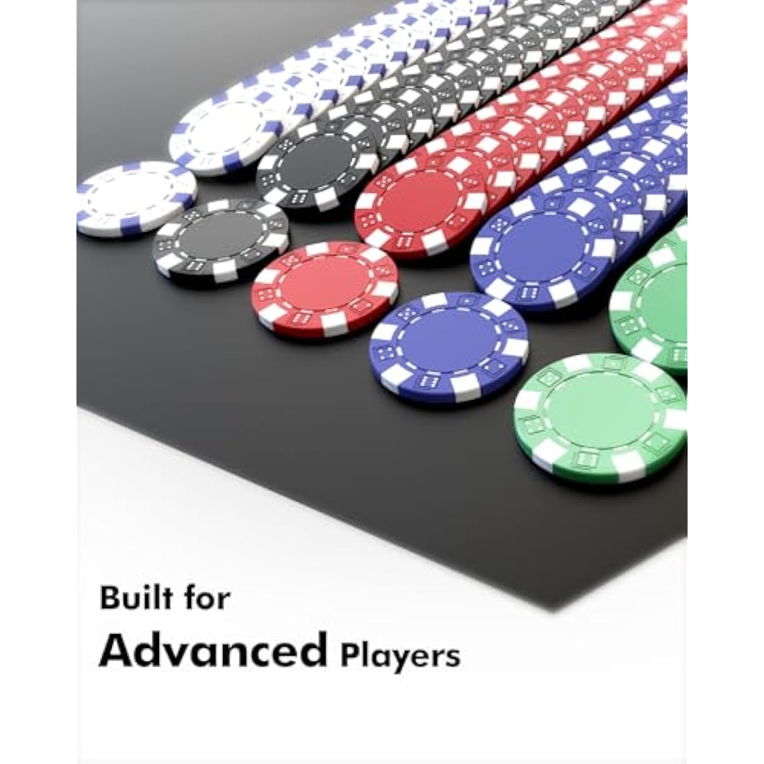 HEITOK Poker Chips, 500PCS Poker Chip Set with Aluminum Travel Case, Waterproof of 11.5 g Poker Set for Texas Holdem Blackjack Gambling