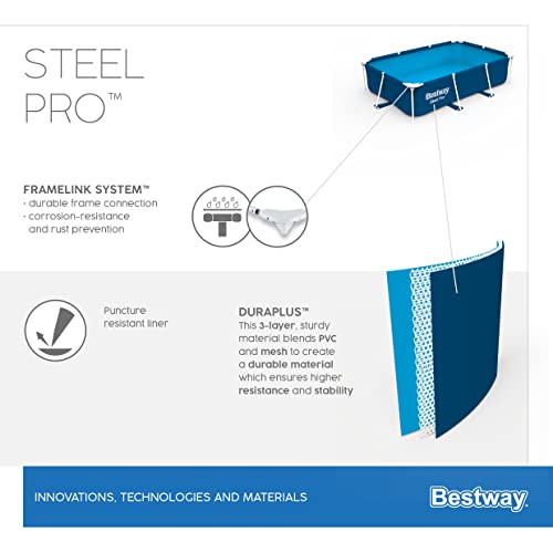 Bestway Steel Pro | Metal Frame Above Ground Pool, Family Outdoor Pool 9.10ft