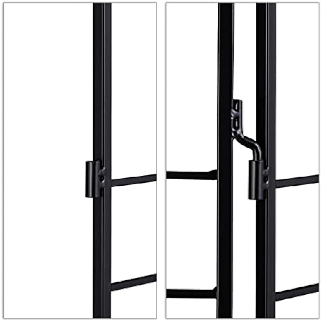 Relaxdays Metal Trellis, Set of 3, Push In, Support for Climbing Plants, Garden, Patio & Balcony, 122 x 30.5 cm, Black, Steel, 3er Pack