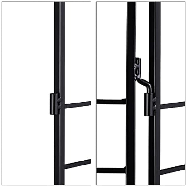 Relaxdays Metal Trellis, Set of 3, Push In, Support for Climbing Plants, Garden, Patio & Balcony, 122 x 30.5 cm, Black, Steel, 3er Pack