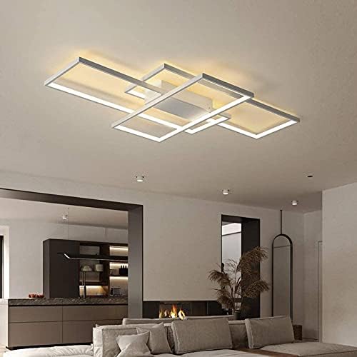 Diossad Modern LED Ceiling Lamp, Dimmable Flush Mount Chandelier, 2700K-6500K for Bedroom, Living Room, Kitchen, Hallway, Office