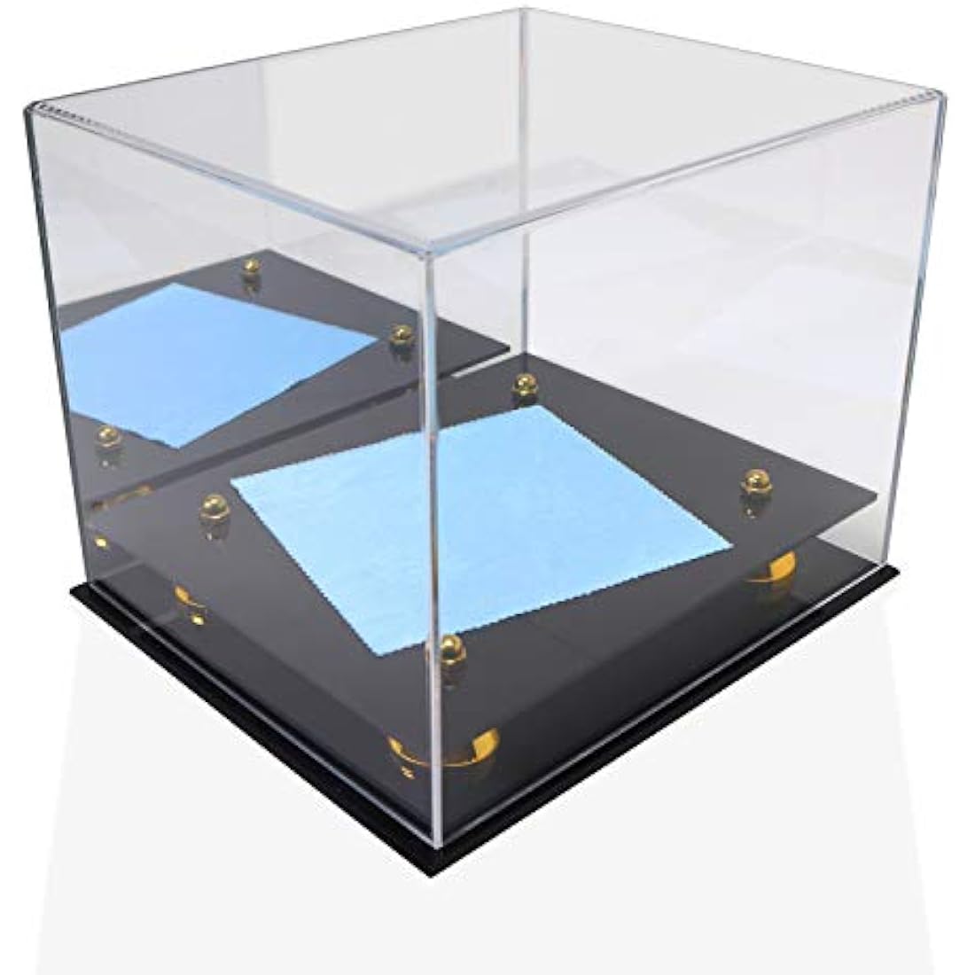 Katai Acrylic Hat Display Case - Clear Hat Storage Box with UV Resistant Protector for Baseball, Football, Softball Caps and Memorabilia - Full-Size Glass for Collectibles - Includes Microfibre Cloth