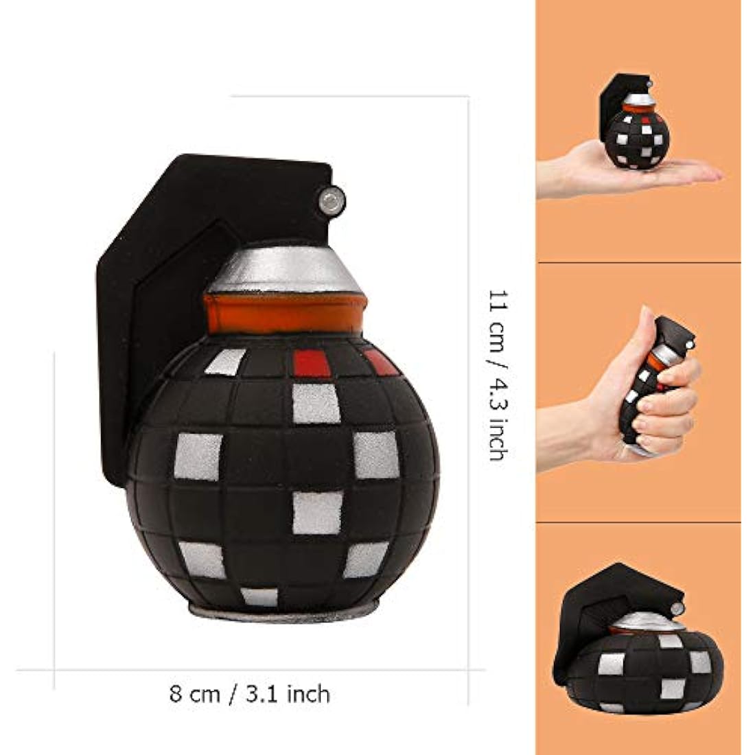 Anboor 3.9 Inch Squishies Grenade Kawaii Scented Soft Slow Rising Squeeze Stress Relief Kids Toy