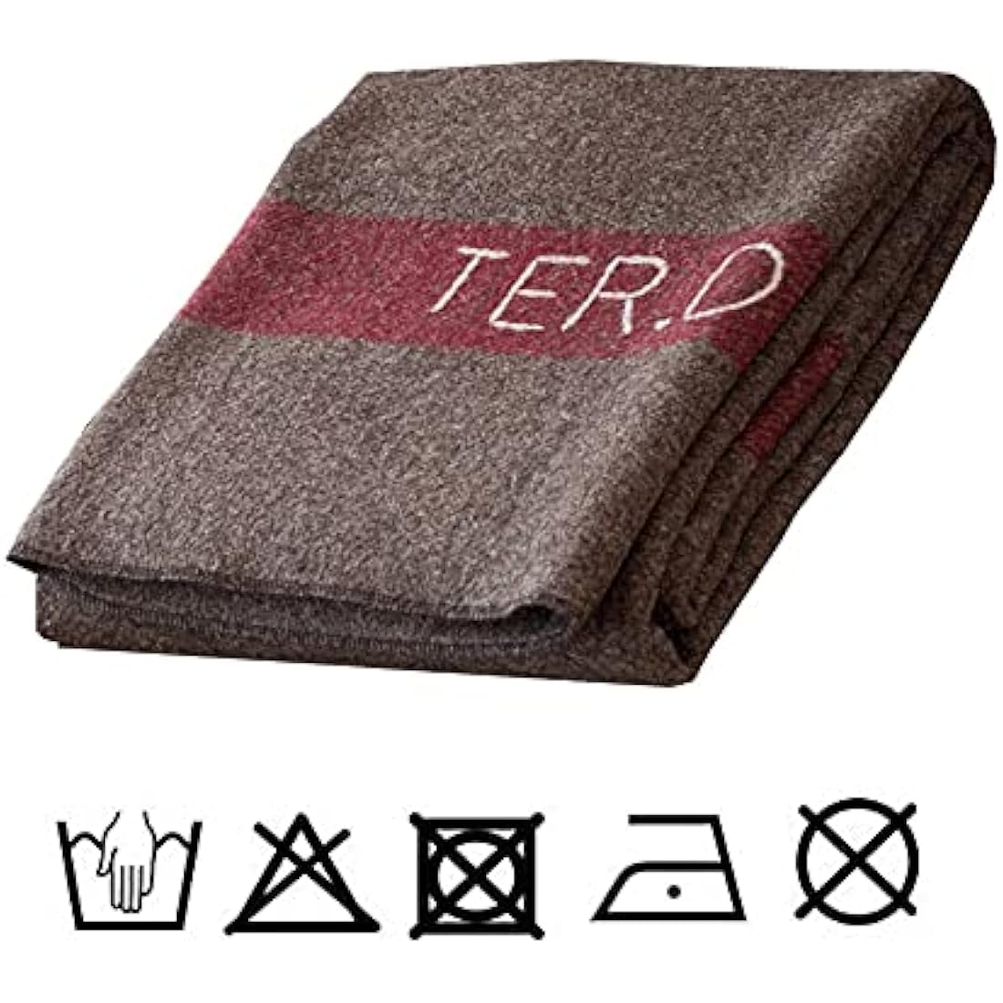 JQZ 100% Wool Blanket 4.5 LBS Swiss Army Military Reproduce Warm Thick Washable 59" x 80" Great for Camping Outdoors Sporting Events Survival & Emergency Kits