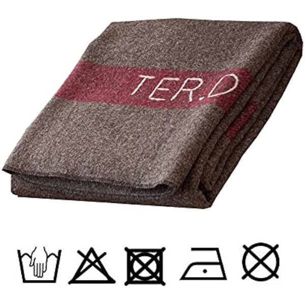 JQZ 100% Wool Blanket 4.5 LBS Swiss Army Military Reproduce Warm Thick Washable 59" x 80" Great for Camping Outdoors Sporting Events Survival & Emergency Kits
