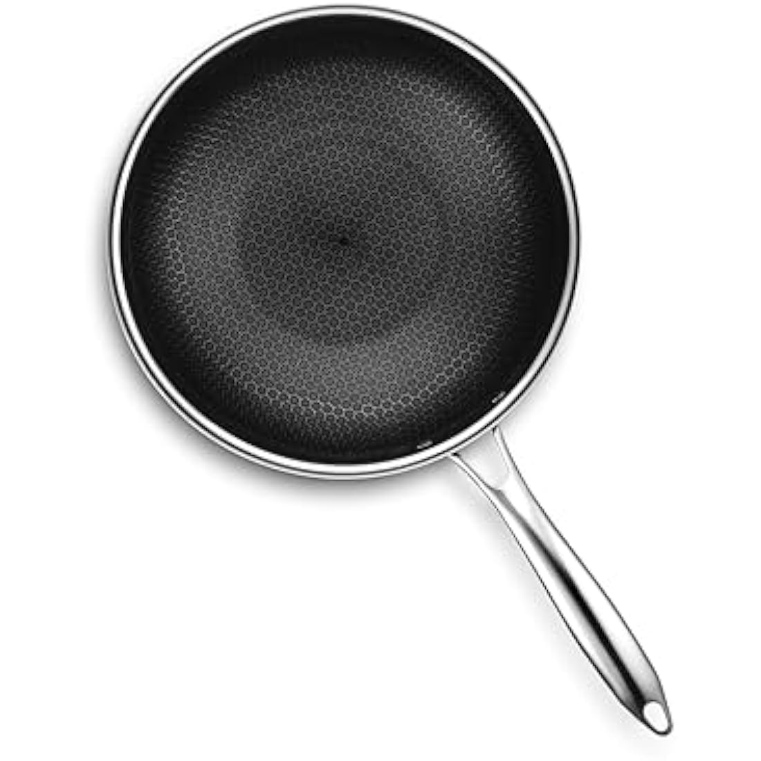 HexClad Hybrid Nonstick 25 cm Wok, Stay-Cool Handle, Dishwasher-Friendly, Oven-Safe Up to 480°C, Induction Ready, Compatible with All Cooktops