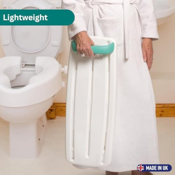 Helping Hand Kingfisher White Plastic Bath Board with Handle. Bath Board for Elderly and Disabled Users. Adjustable to Fit 16"-24" Width Baths. 200kg / 31 Stone Weight Limit