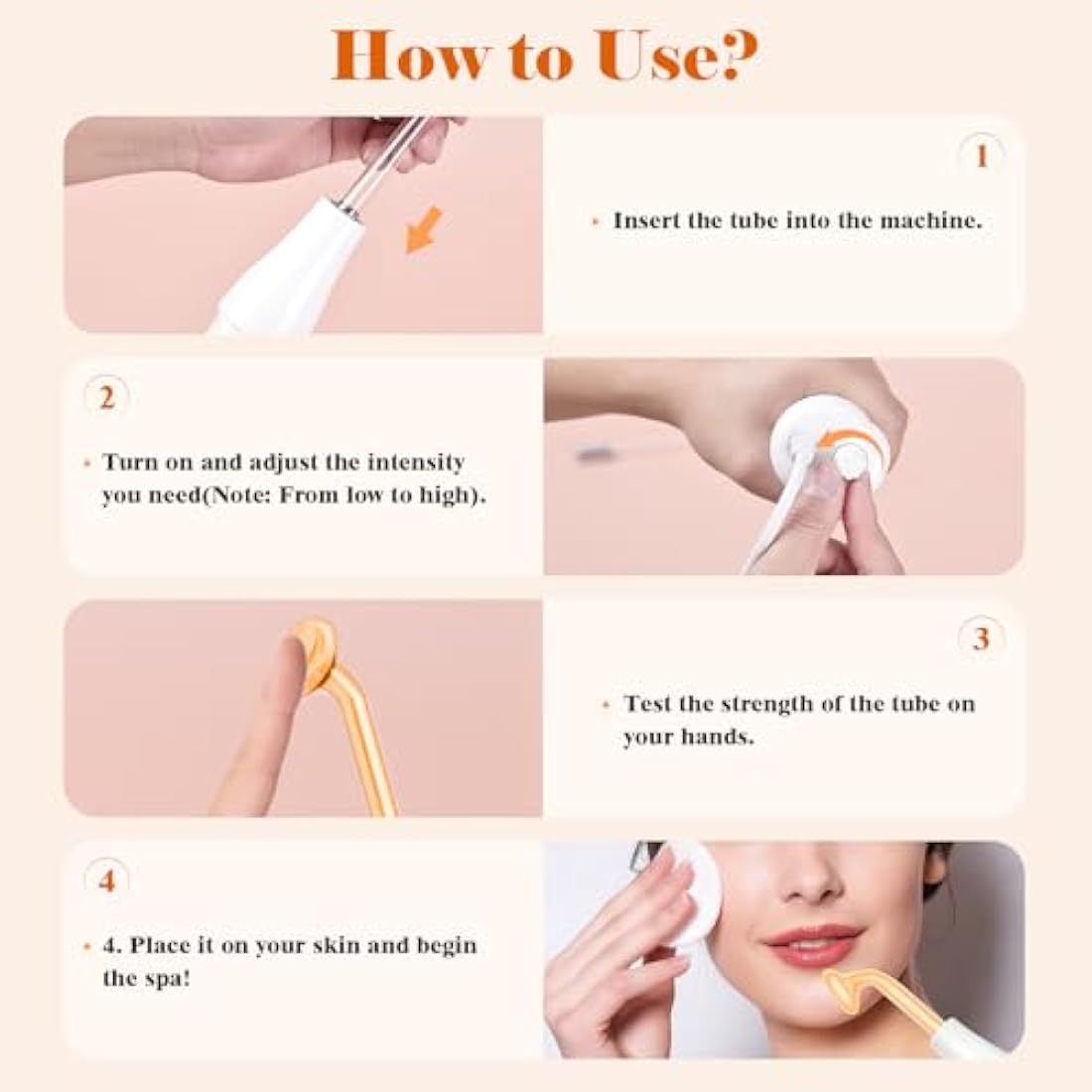 High F-requency Wand for Hair Growth, iklestar 6 PCS High F-requency Facial Machine Kit for Skin Care Home Salon Use