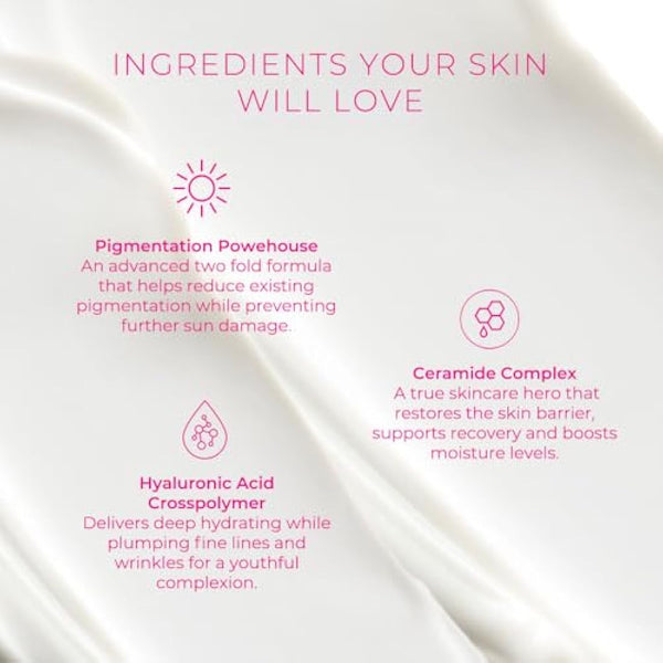 Ella & Jo Plump & Protect Day Cream, SPF 30 + UVA/B Protection, Hyaluronic Acid, Ceramides & Glycerin, Anti-Blue Light Filter, Hydrating Face Moisturiser
